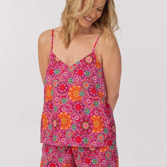 NWT Bedhead Casablanca Cami Tank Woven Cotton Poplin Long PJ Set - Picture 2 of 3